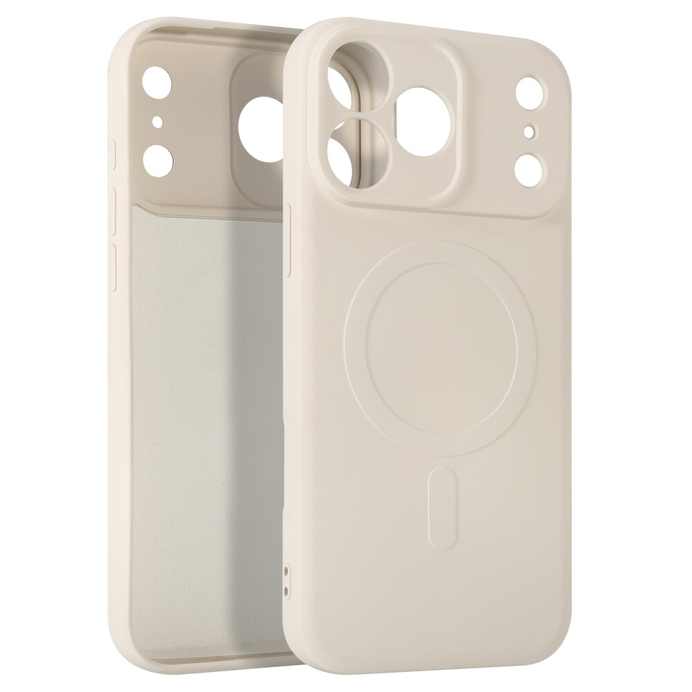 ShieldCase® ShieldCase iPhone 17 Pro Max Siliconen MagSafe back cover (beige)