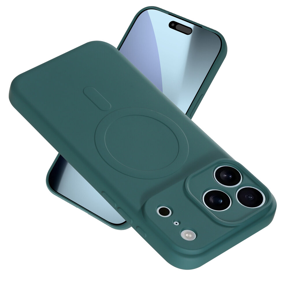 ShieldCase® ShieldCase iPhone 17 Pro Max Siliconen MagSafe back cover (donkergroen)