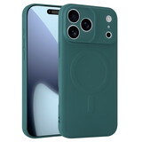 ShieldCase® iPhone 17 Pro Max Siliconen MagSafe back cover (donkergroen)