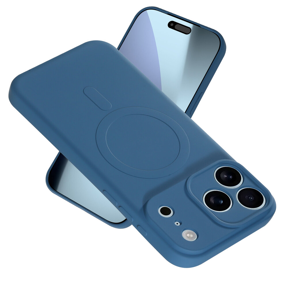 ShieldCase® ShieldCase iPhone 17 Pro Max Siliconen MagSafe back cover (donkerblauw)