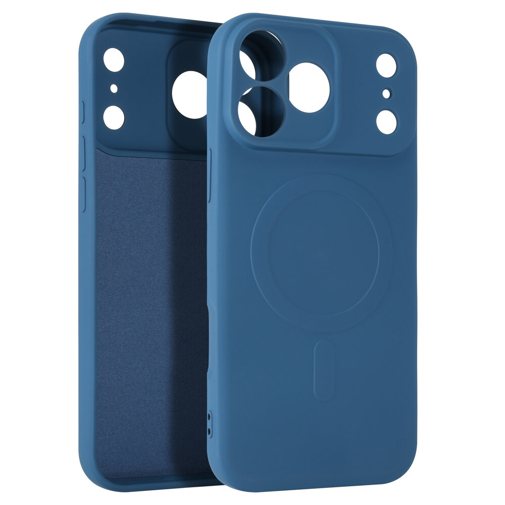 ShieldCase® ShieldCase iPhone 17 Pro Max Siliconen MagSafe back cover (donkerblauw)