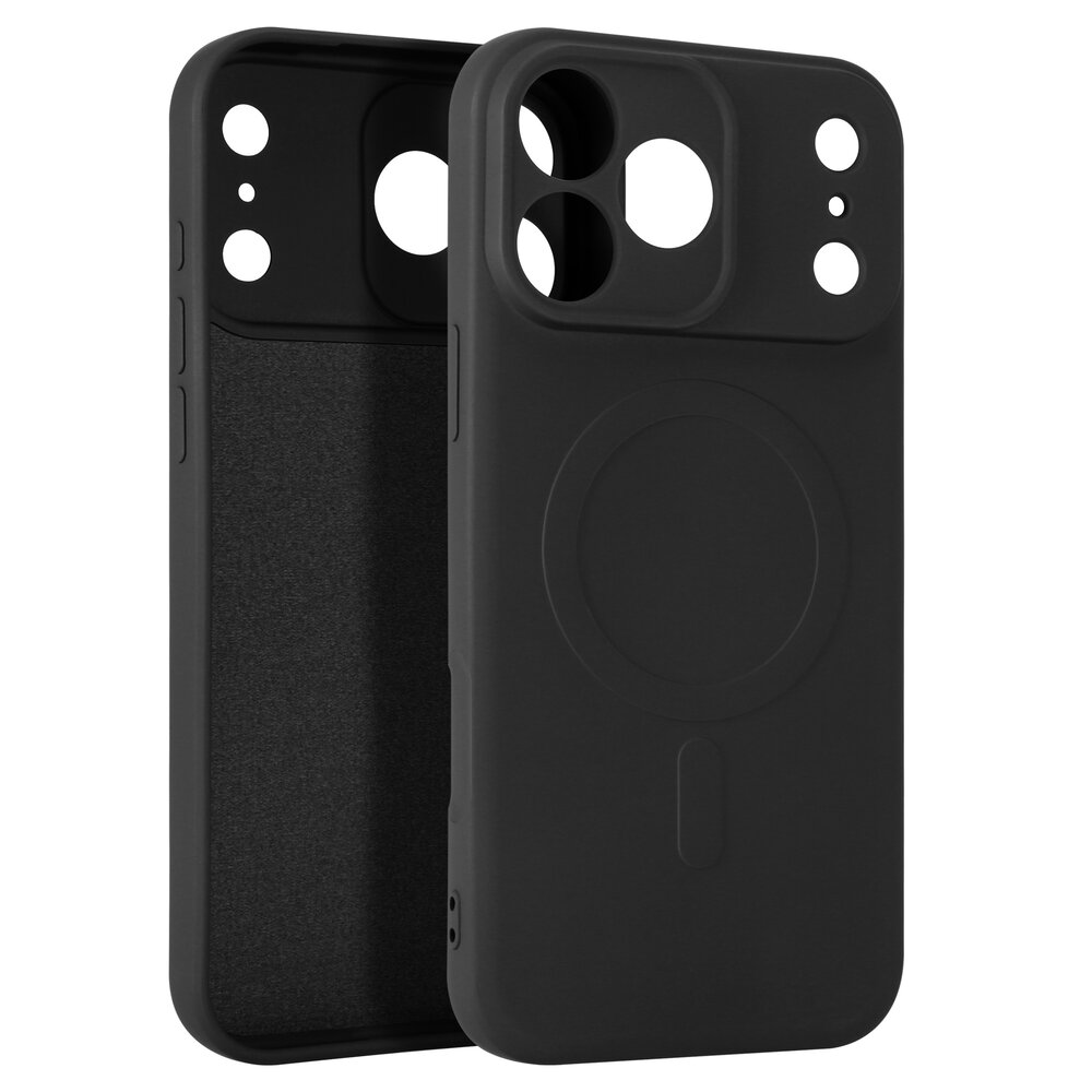 ShieldCase® ShieldCase iPhone 17 Pro Max Siliconen MagSafe back cover (zwart)