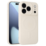 ShieldCase® iPhone 17 Pro Siliconen MagSafe back cover (beige)