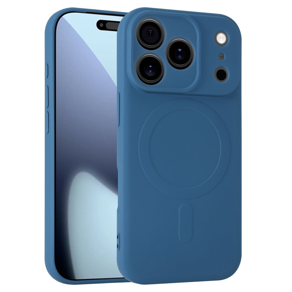 ShieldCase® ShieldCase iPhone 17 Pro Siliconen MagSafe back cover (donkerblauw)