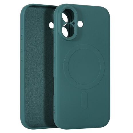 ShieldCase® ShieldCase iPhone 17 Siliconen MagSafe back cover (donkergroen)