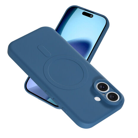 ShieldCase® ShieldCase iPhone 17 Siliconen MagSafe back cover (donkerblauw)