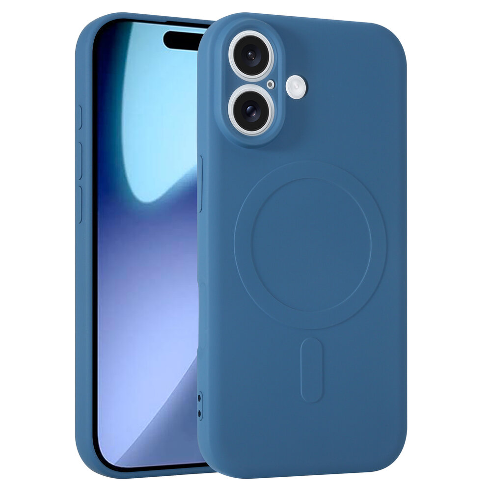 ShieldCase® ShieldCase iPhone 17 Siliconen MagSafe back cover (donkerblauw)