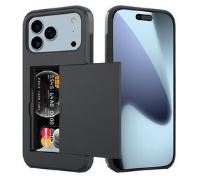 ShieldCase® iPhone 17 Pro Max Kaarthouder case met slider (zwart) ShieldCase® iPhone 17 Pro Max Kaarthouder case met slider (zwart)