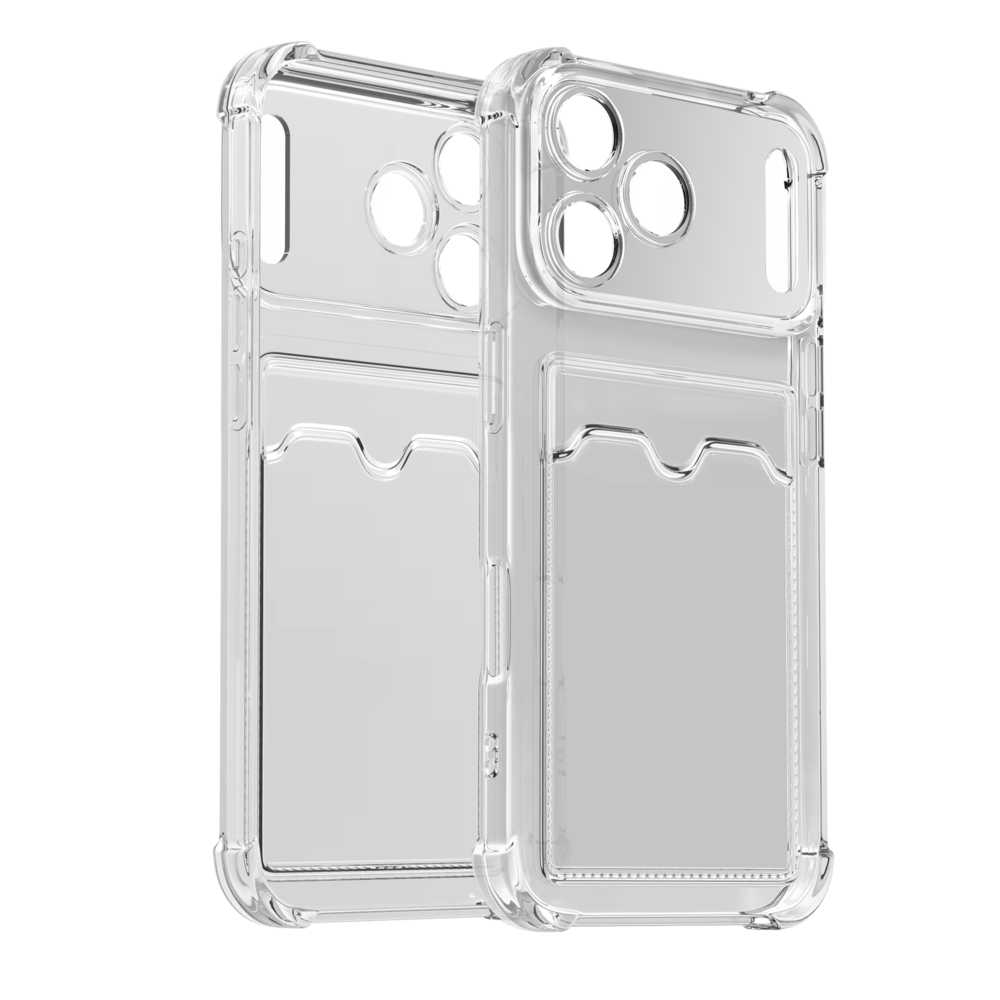 ShieldCase® ShieldCase iPhone 17 Pro Max TPU hoesje met pasjeshouder (transparant)