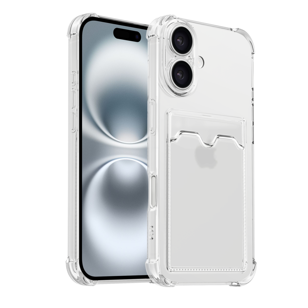 ShieldCase® ShieldCase iPhone 17 TPU hoesje met pasjeshouder (transparant) ShieldCase® ShieldCase iPhone 17 TPU hoesje met pasjeshouder (transparant)