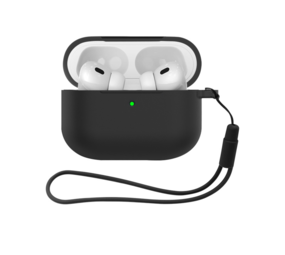 ShieldCase® Airpods Pro 3 silicone case met koordje (zwart)