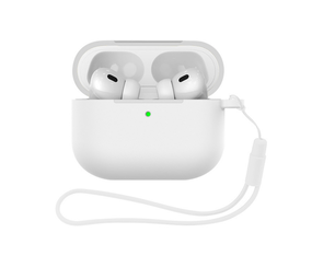 ShieldCase® Airpods Pro 3 silicone case met koordje (wit)