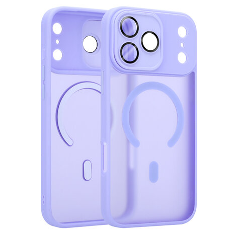 Coverzs Coverzs iPhone 17 Pro Max matte MagSafe case met camera cover (paars) Coverzs Coverzs iPhone 17 Pro Max matte MagSafe case met camera cover (paars)