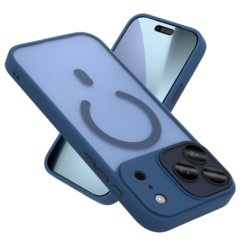 Coverzs Coverzs iPhone 17 Pro Max matte MagSafe case met camera cover (donkerblauw) Coverzs Coverzs iPhone 17 Pro Max matte MagSafe case met camera cover (donkerblauw)