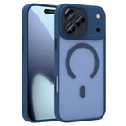 Coverzs Coverzs iPhone 17 Pro Max matte MagSafe case met camera cover (donkerblauw)