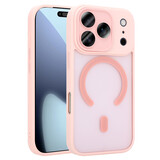 Coverzs iPhone 17 Pro matte MagSafe case met camera cover (roze) Coverzs iPhone 17 Pro matte MagSafe case met camera cover (roze)