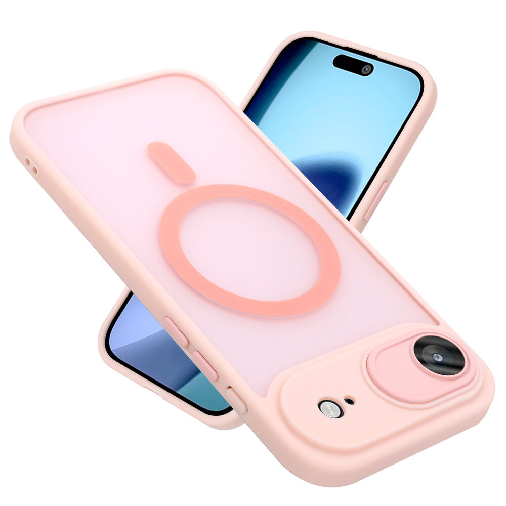 Coverzs Coverzs iPhone Air matte MagSafe case met camera cover (roze) Coverzs Coverzs iPhone Air matte MagSafe case met camera cover (roze)