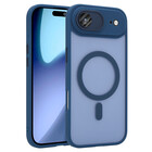 Coverzs Coverzs iPhone Air matte MagSafe case met camera cover (donkerblauw)