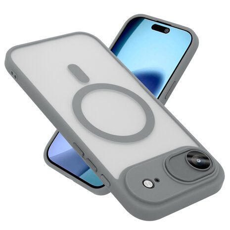 Coverzs Coverzs iPhone Air matte MagSafe case met camera cover (grijs) Coverzs Coverzs iPhone Air matte MagSafe case met camera cover (grijs)