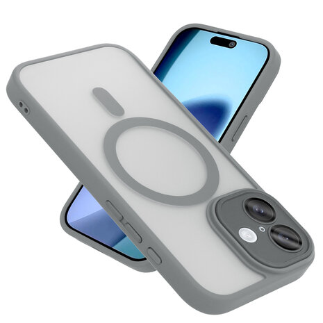 Coverzs Coverzs iPhone 17 matte MagSafe case met camera cover (grijs) Coverzs Coverzs iPhone 17 matte MagSafe case met camera cover (grijs)