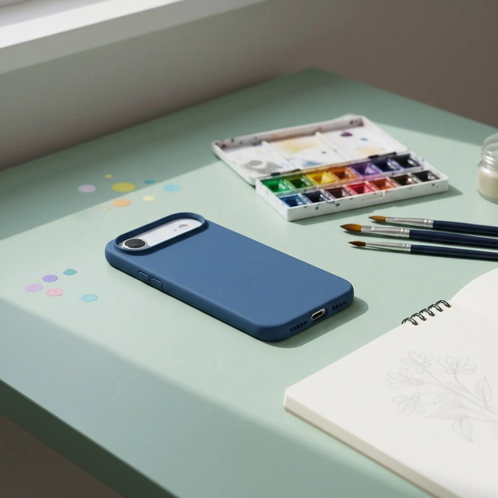 ShieldCase® ShieldCase iPhone Air siliconen hoesje (donkerblauw)