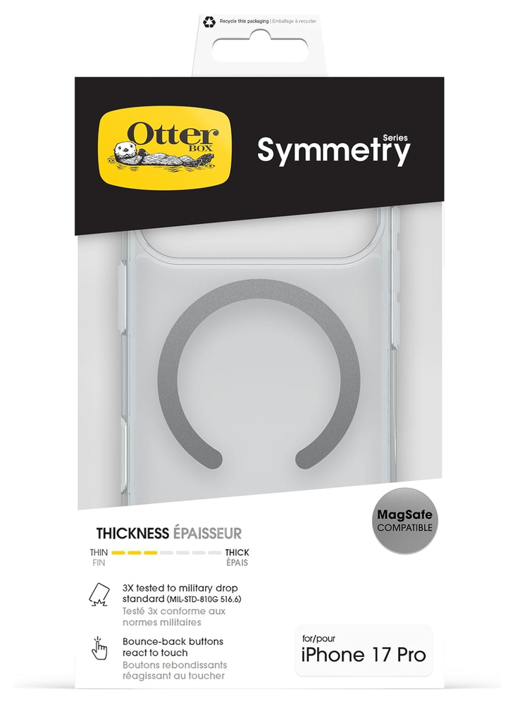 Otterbox OtterBox iPhone 17 Pro Symmetry Clear MagSafe hoesje (transparant) Otterbox OtterBox iPhone 17 Pro Symmetry Clear MagSafe hoesje (transparant)