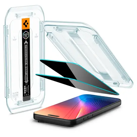 Spigen Spigen iPhone 17 Pro Max EZ Fit Pro privacy screenprotector (2-pack) Spigen Spigen iPhone 17 Pro Max EZ Fit Pro privacy screenprotector (2-pack)