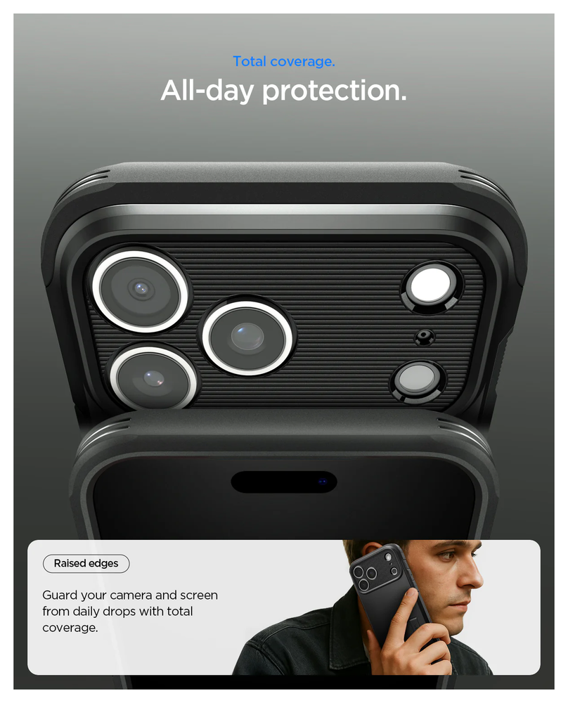 Spigen Spigen iPhone 17 Pro Tough Armor MagSafe case (zwart)