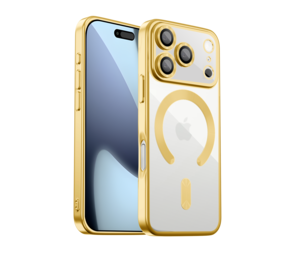 Coverzs iPhone 17 Pro Max MagSafe hoesje met camera cover (goud) Coverzs iPhone 17 Pro Max MagSafe hoesje met camera cover (goud)