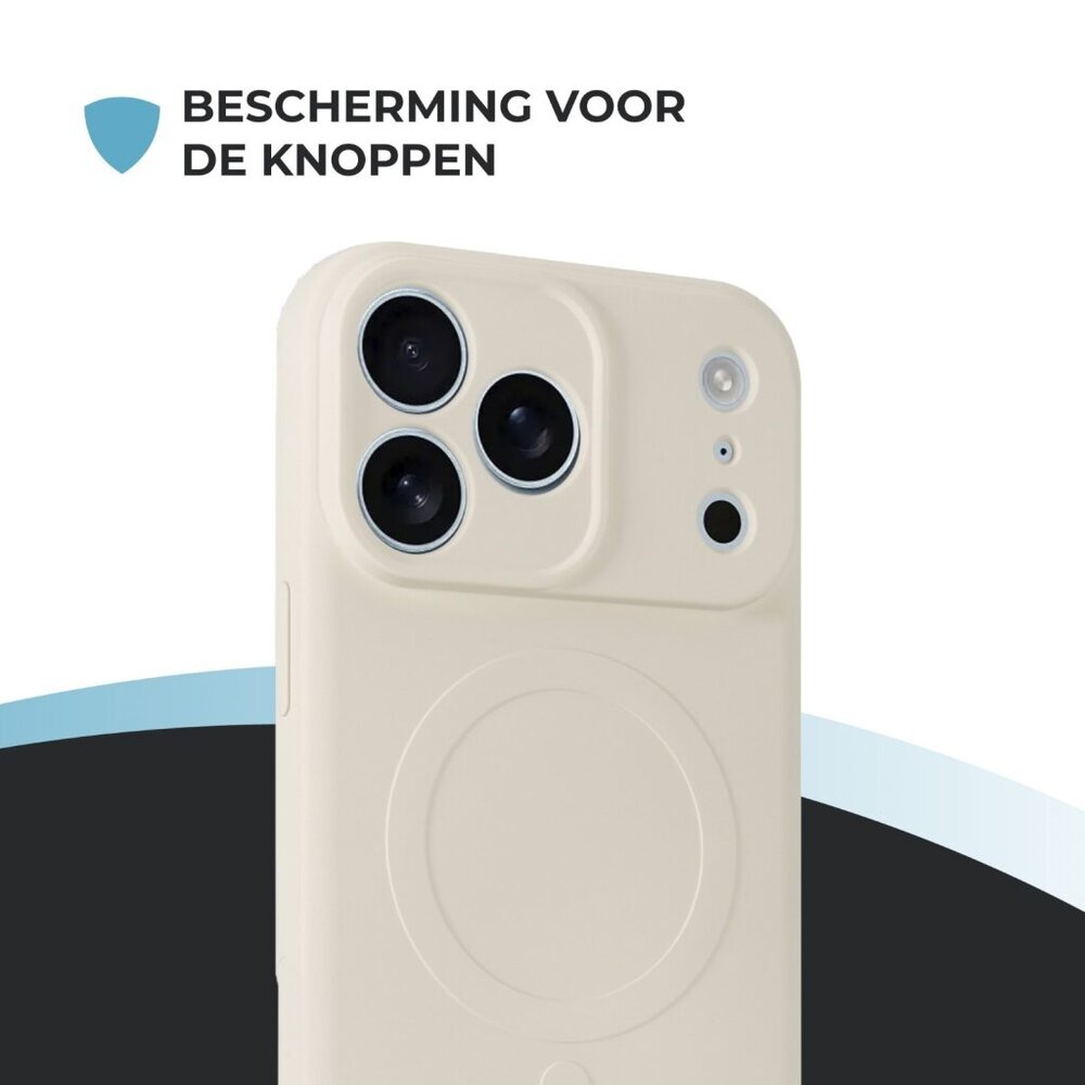 ShieldCase® ShieldCase iPhone 17 Pro Max Siliconen MagSafe back cover (beige)