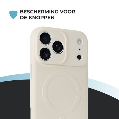 ShieldCase® ShieldCase iPhone 17 Pro Max Siliconen MagSafe back cover (beige)