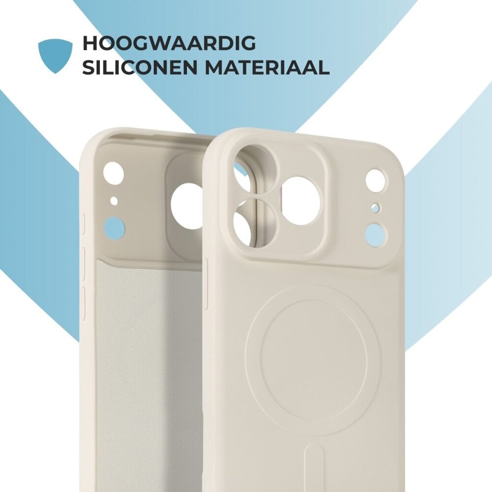 ShieldCase® ShieldCase iPhone 17 Pro Max Siliconen MagSafe back cover (beige)