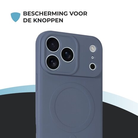 ShieldCase® ShieldCase iPhone 17 Pro Max Siliconen MagSafe back cover (grijs)