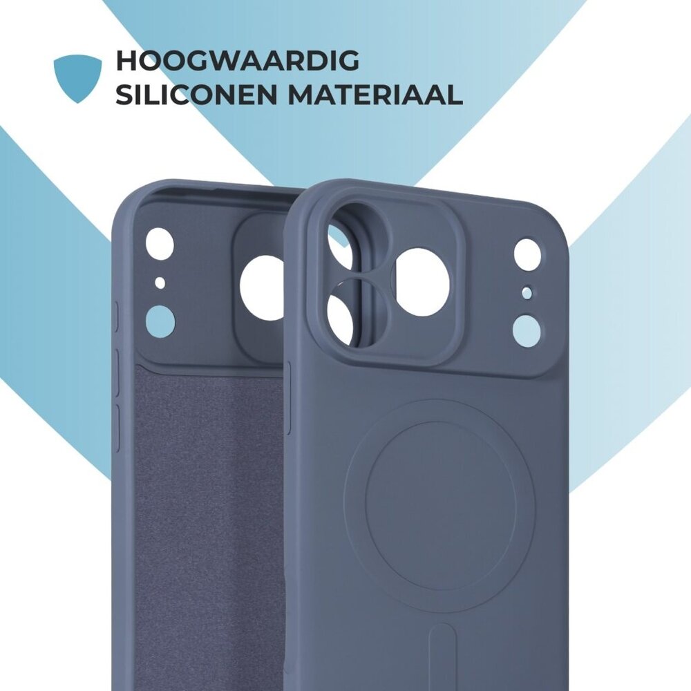 ShieldCase® ShieldCase iPhone 17 Pro Max Siliconen MagSafe back cover (grijs)