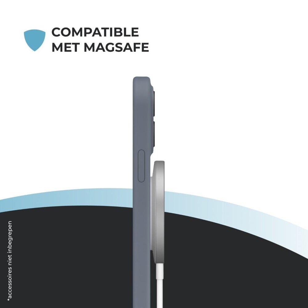 ShieldCase® ShieldCase iPhone 17 Pro Max Siliconen MagSafe back cover (grijs)