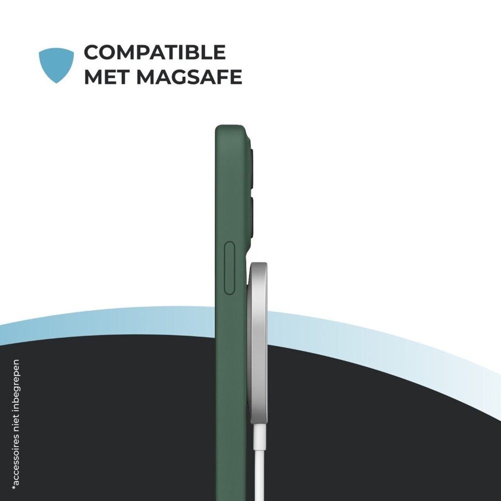 ShieldCase® ShieldCase iPhone 17 Pro Max Siliconen MagSafe back cover (donkergroen)