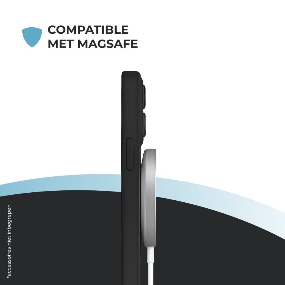 ShieldCase® ShieldCase iPhone 17 Pro Max Siliconen MagSafe back cover (zwart)