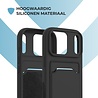 ShieldCase® ShieldCase iPhone 17 Pro Max siliconen hoesje met pasjeshouder (zwart)