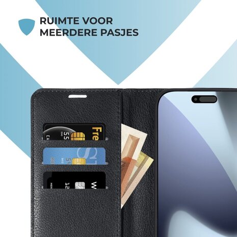 ShieldCase® ShieldCase iPhone 17 Pro Max Bookcase (zwart) ShieldCase® ShieldCase iPhone 17 Pro Max Bookcase (zwart)