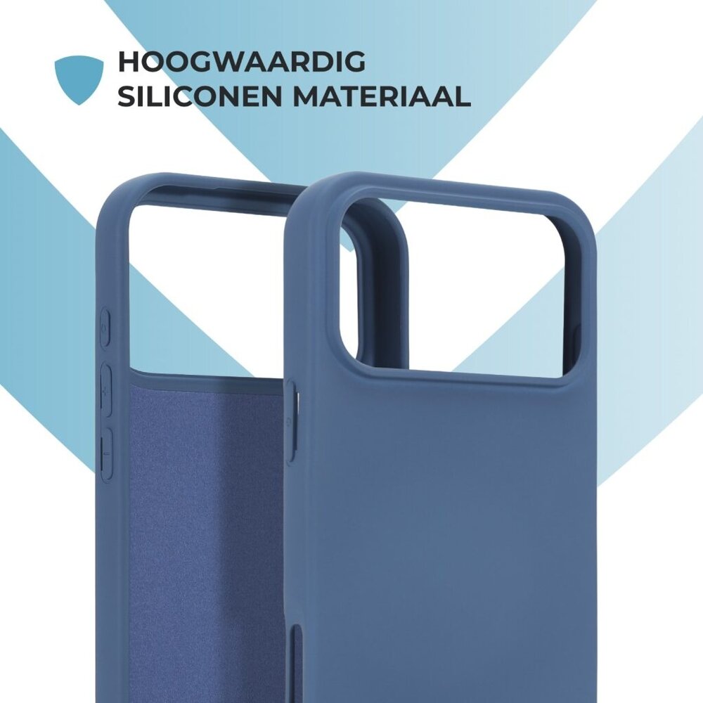 ShieldCase® ShieldCase iPhone 17 Pro Max siliconen hoesje (donkerblauw)