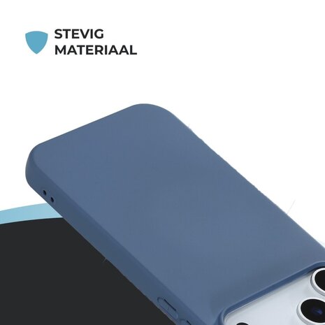 ShieldCase® ShieldCase iPhone 17 Pro Max siliconen hoesje (donkerblauw)