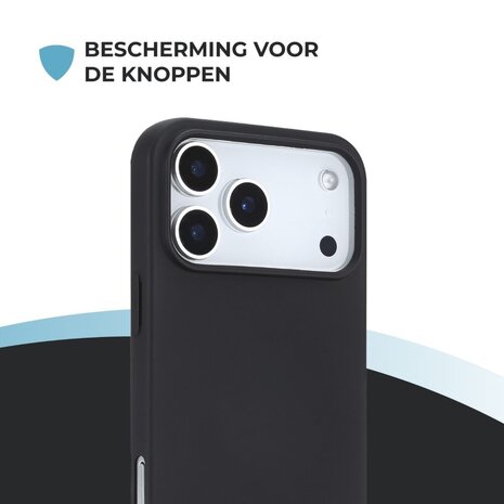 ShieldCase® ShieldCase iPhone 17 Pro Max siliconen hoesje (zwart)