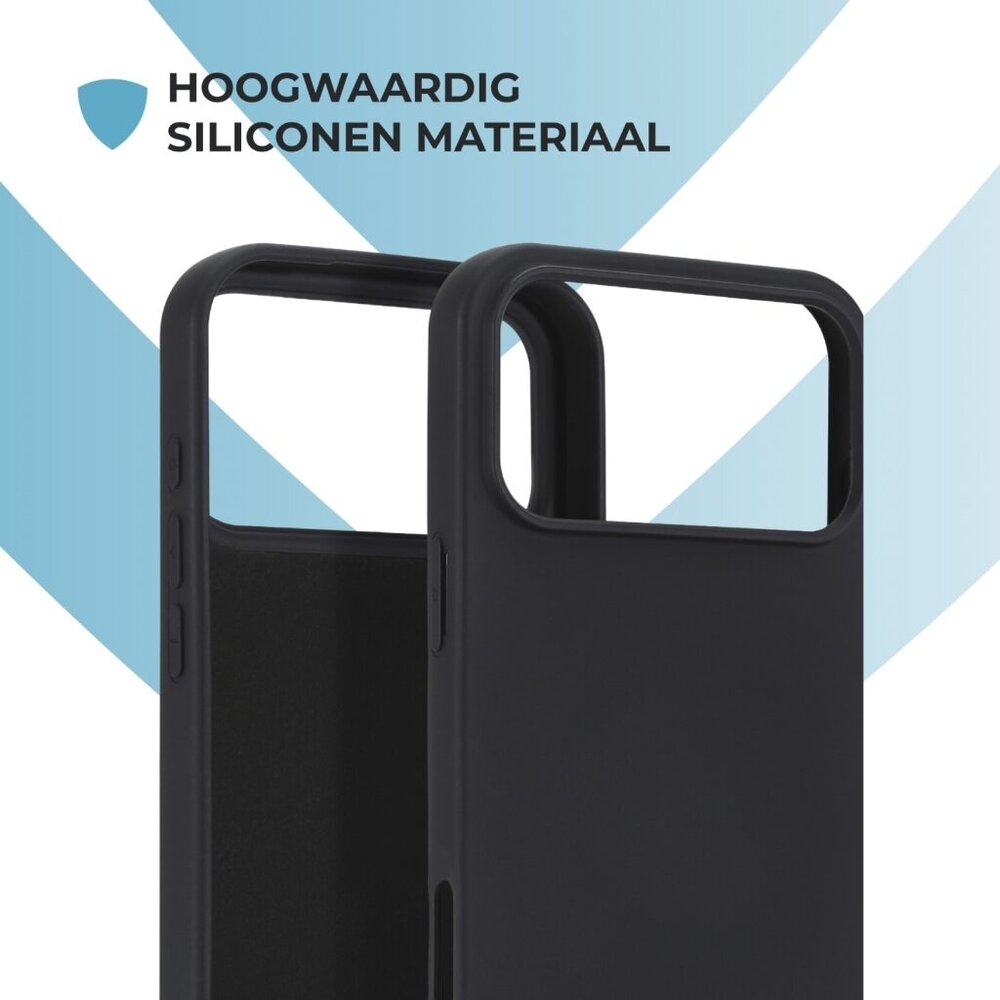 ShieldCase® ShieldCase iPhone 17 Pro Max siliconen hoesje (zwart)