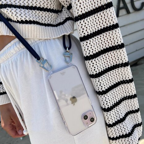 xoxo Wildhearts xoxo Wildhearts iPhone 17 Pro Max - Navy Overload Transparant koordhoesje xoxo Wildhearts xoxo Wildhearts iPhone 17 Pro Max - Navy Overload Transparant koordhoesje