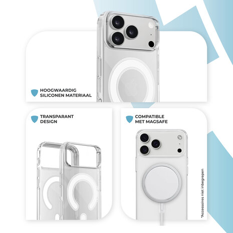 ShieldCase® ShieldCase iPhone 17 Pro transparant MagSafe hoesje