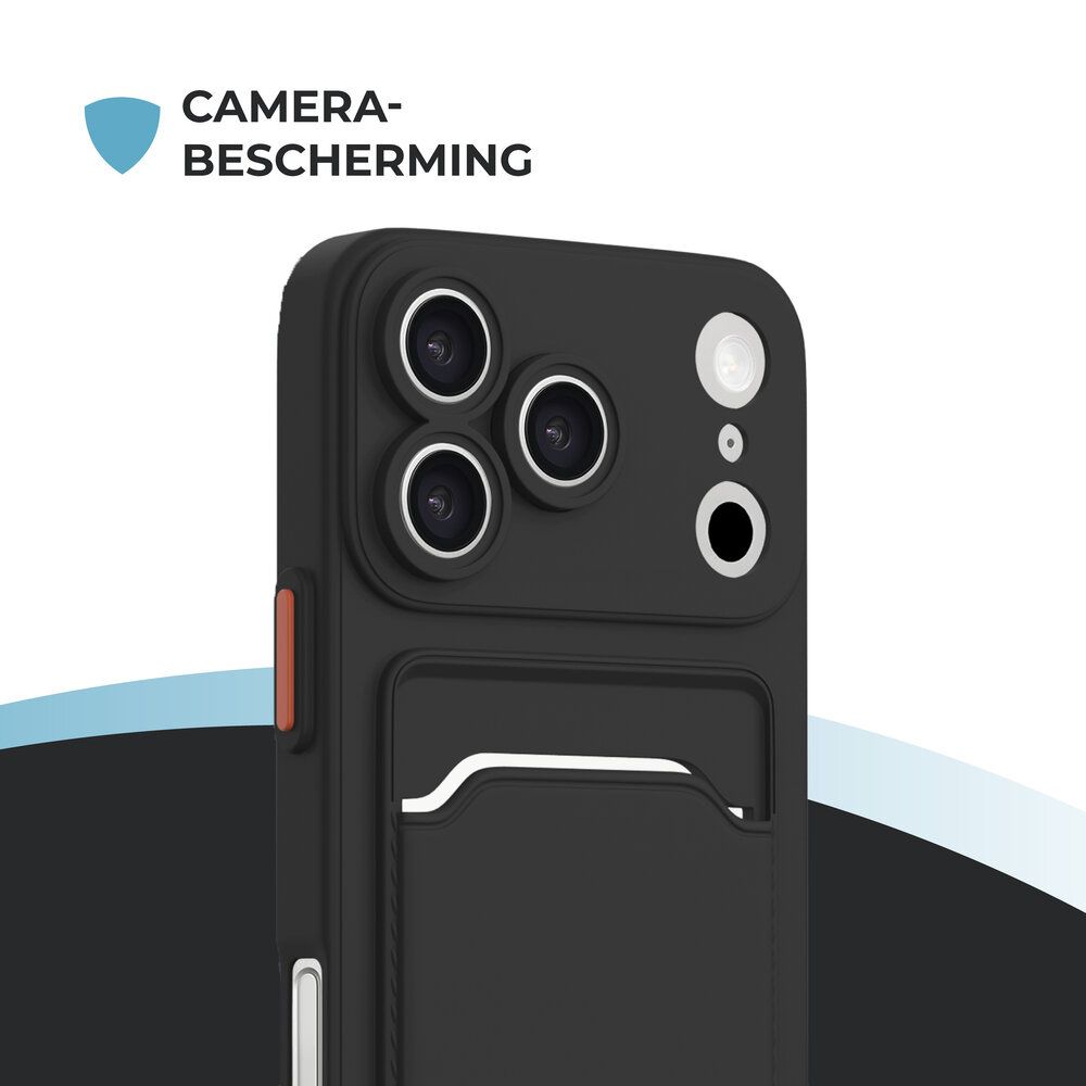 ShieldCase® ShieldCase iPhone 17 Pro Back cover met pasjeshouder (zwart) ShieldCase® ShieldCase iPhone 17 Pro Back cover met pasjeshouder (zwart)