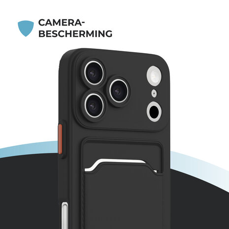 ShieldCase® ShieldCase iPhone 17 Pro Back cover met pasjeshouder (zwart) ShieldCase® ShieldCase iPhone 17 Pro Back cover met pasjeshouder (zwart)