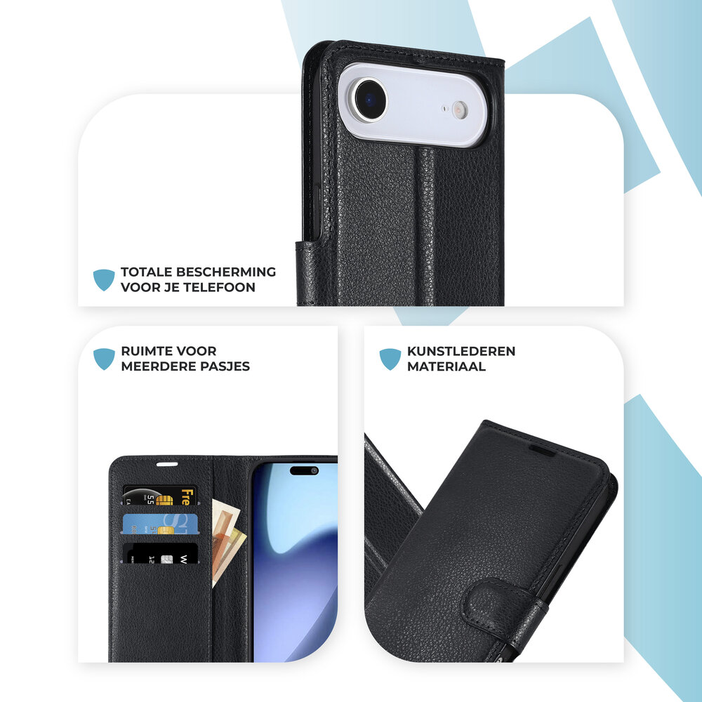 ShieldCase® ShieldCase iPhone Air Bookcase (zwart) ShieldCase® ShieldCase iPhone Air Bookcase (zwart)