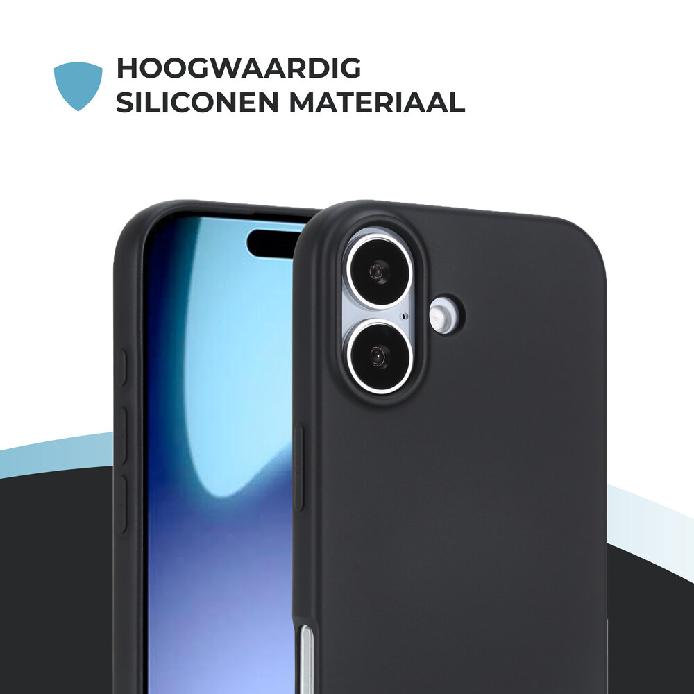 ShieldCase® ShieldCase iPhone 17 siliconen hoesje (zwart)