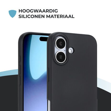 ShieldCase® ShieldCase iPhone 17 siliconen hoesje (zwart)